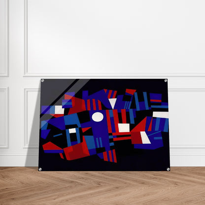Red and Blue Composition - 1941 - Ad Reinhardt Acrylic Print - 70x100 cm / 28x40″ inches