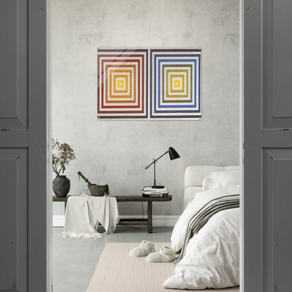 From Yellow to Violet - 1956 - Francois Morellet Acrylic Print - 70x100 cm / 28x40″ inches