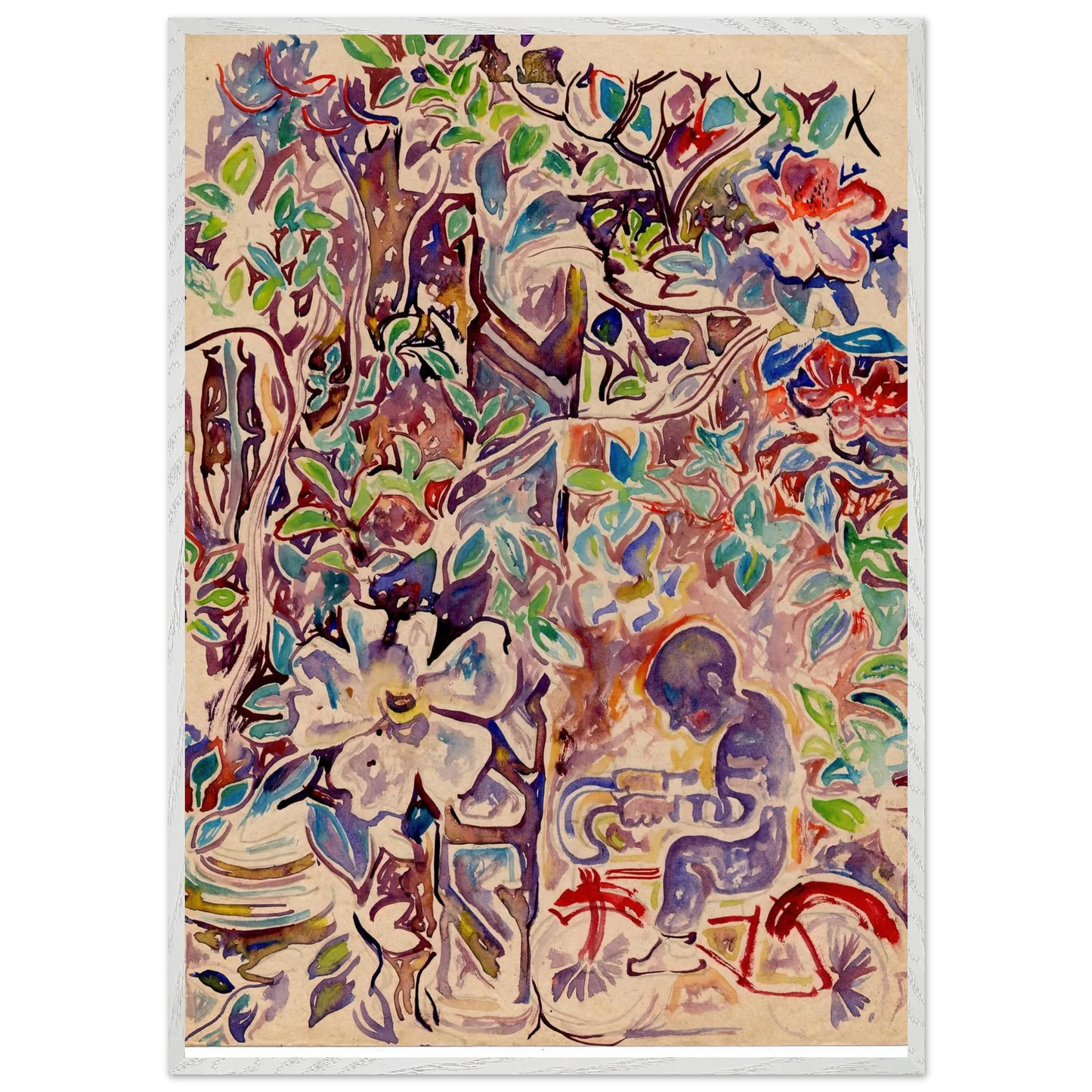 Walter Inglis Anderson - Walter Anderson Wall art - 45x60 cm / 18x24 inches - Premium Wooden Framed Poster With Fine Art Paper-canvas - Black frame