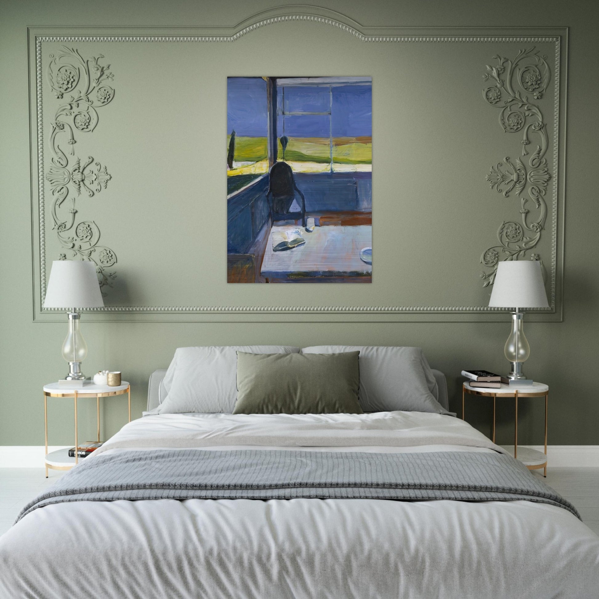 Interior with Book - Richard Diebenkorn Brushed Aluminum Print - 70x100 cm / 28x40 inches | Richard Diebenkorn Aluminum Print | Richard Diebenkorn Prints