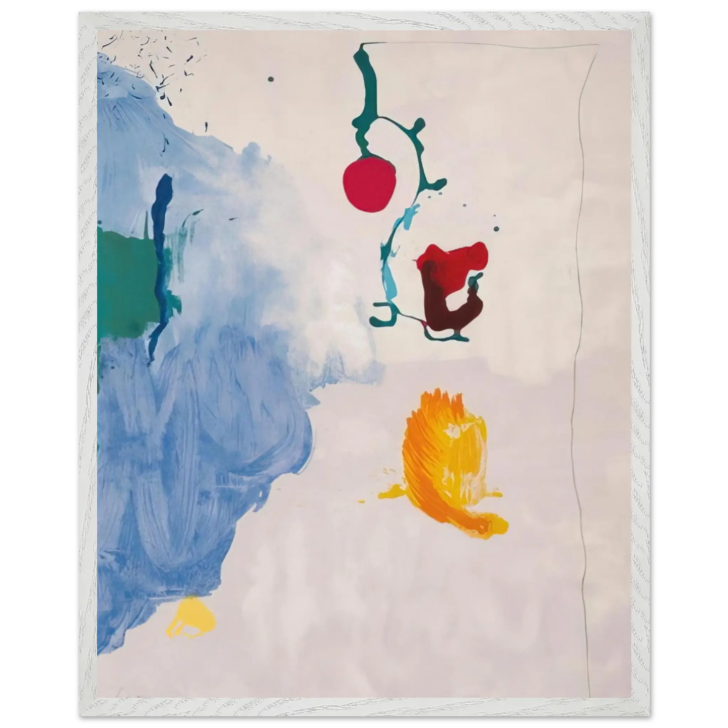 Helen Frankenthaler - Eve - 1995 Wall art - 40x50 cm / 16x20 Inches - Premium Wooden Framed Poster With Fine Art Paper - Black frame