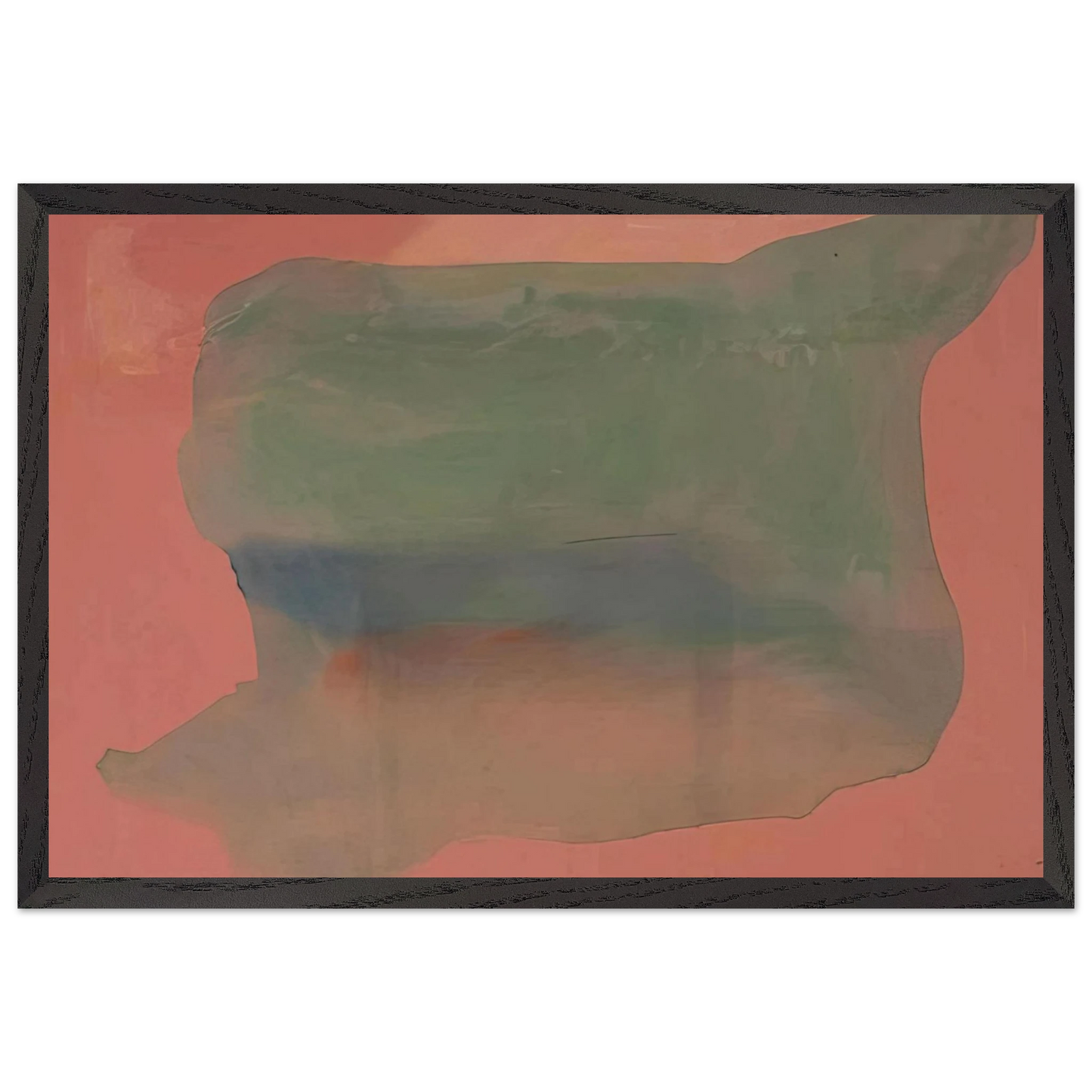 Helen Frankenthaler - Yearning - 1973 Wall art - 21x29.7 cm / 8x12" - Premium Wooden Framed Poster With Fine Art Paper-canvas - Black frame