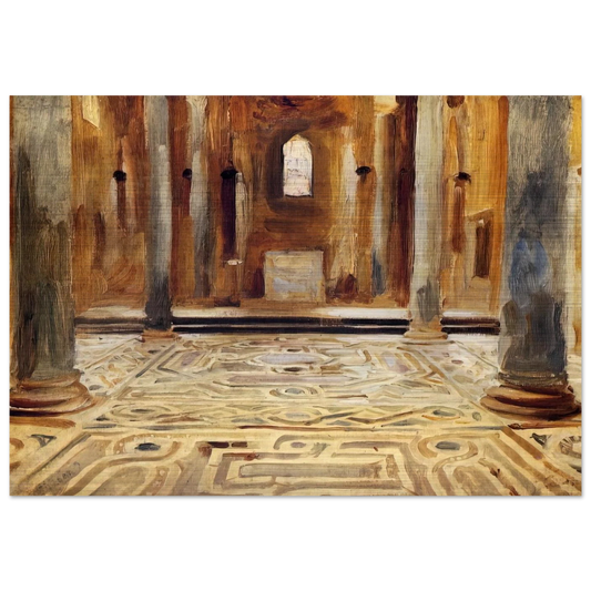 A Mosque, Cairo - John Singer Sargent Brushed Aluminum Print - 70x100 cm / 28x40 inches | John Singer Sargent Aluminum Print | John Singer Sargent Prints