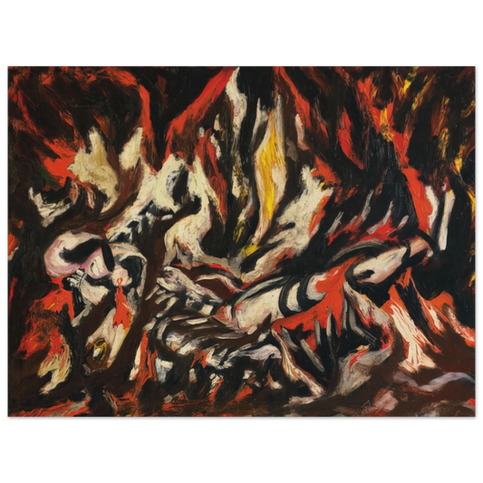 Jackson Pollock - THE FLAME 1938  75x100 cm / 30x40inches Fine Art Poster