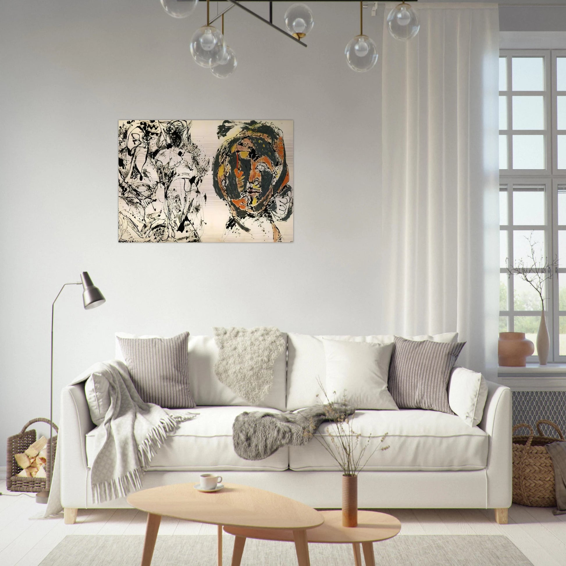 PORTRAIT AND A DREAM 1953 - Jackson Pollock Brushed Aluminum Print - 70x100 cm / 28x40 inches | Jackson Pollock Aluminum Print | Jackson Pollock Prints