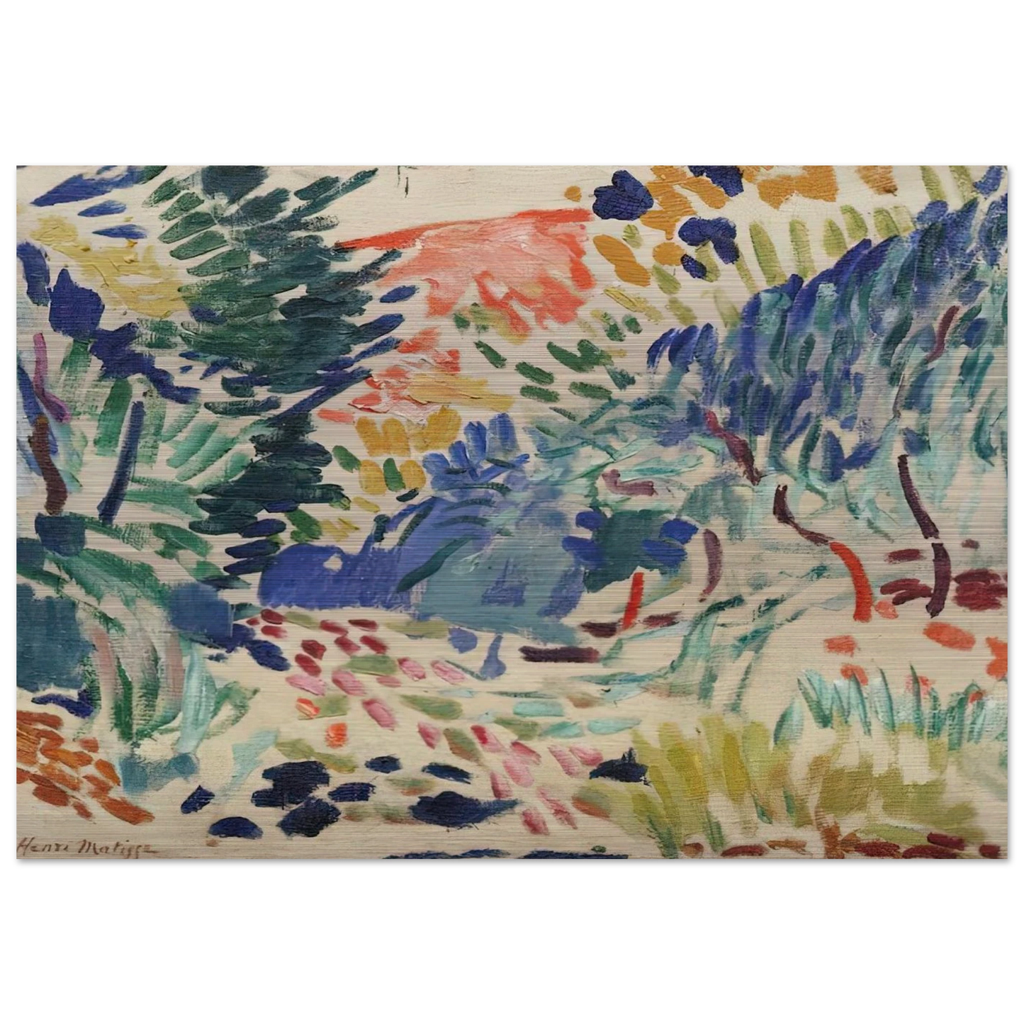 LANDSCAPE AT COLLIOURE 1905 - Henri Matisse Brushed Aluminum Print - 70x100 cm / 28x40 inches | Henri Matisse Aluminum Print | Henri Matisse Prints