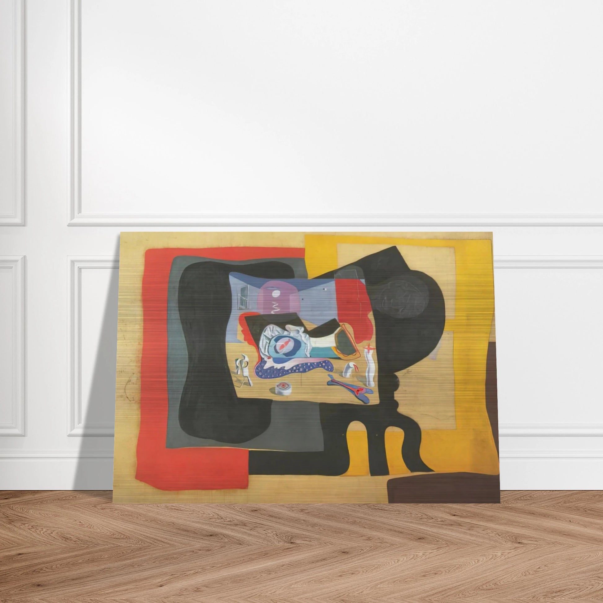 STILL LIFE WITH MOONIGHT - Salvador Dali Brushed Aluminum Print - 70x100 cm / 28x40 inches | Salvador Dali Aluminum Print | Salvador Dali Prints
