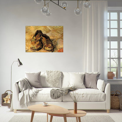 A Pair of Shoes - Vincent van Gogh Brushed Aluminum Print - 70x100 cm / 28x40 inches | Vincent van Gogh Aluminum Print | Vincent van Gogh Prints