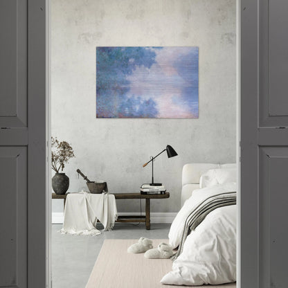 Morning on the Seine, Mist - claude monet Brushed Aluminum Print - 70x100 cm / 28x40 inches | claude monet Aluminum Print | claude monet Prints