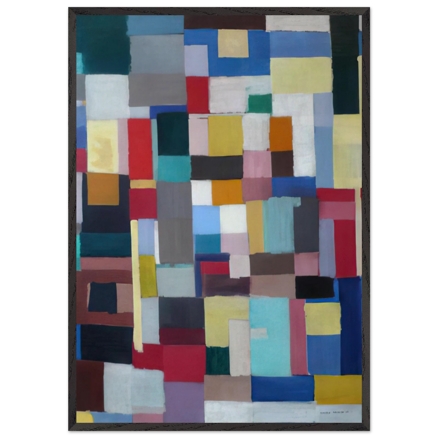 Untitled - 1947 N2 - Giorgio Cavallon 70x100 cm / 28x40 inches Framed Art Print – Black Wooden Frame