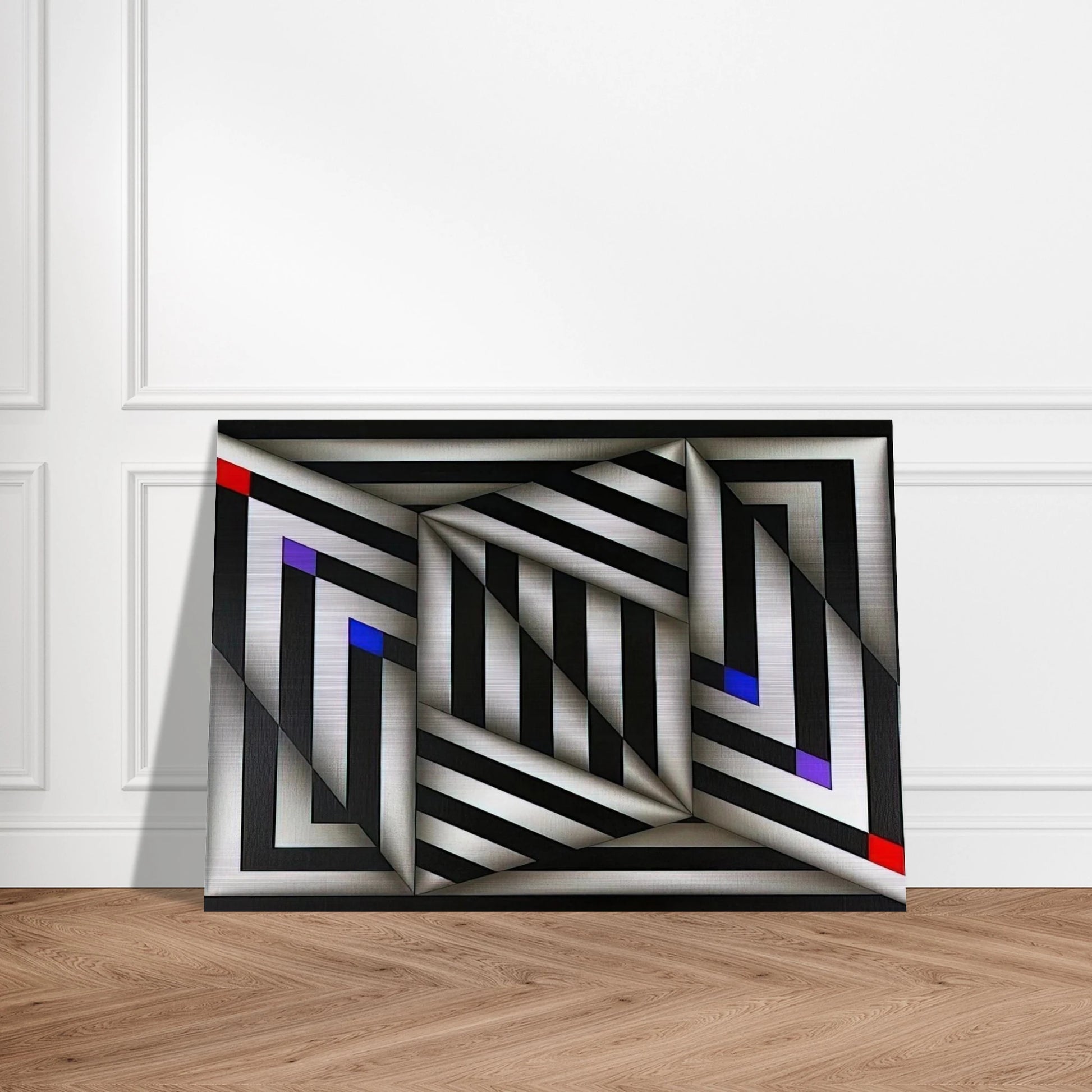 Saratoy III - 1980 - Omar Rayo Brushed Aluminum Print - 70x100 cm / 28x40 inches | Omar Rayo Aluminum Print | Omar Rayo Prints