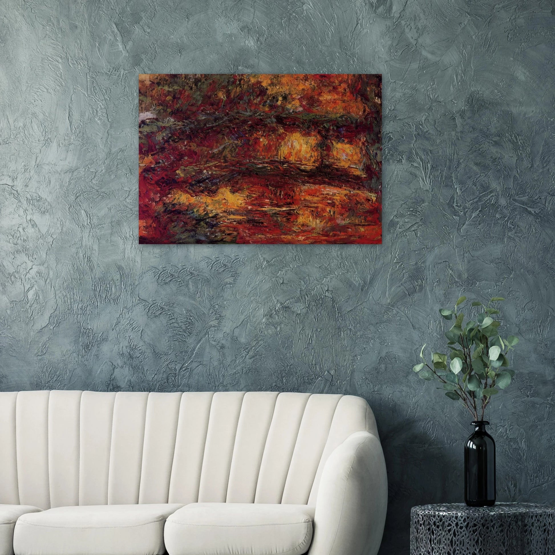 The Japanese Bridge at Giverny - claude monet Brushed Aluminum Print - 70x100 cm / 28x40 inches | claude monet Aluminum Print | claude monet Prints