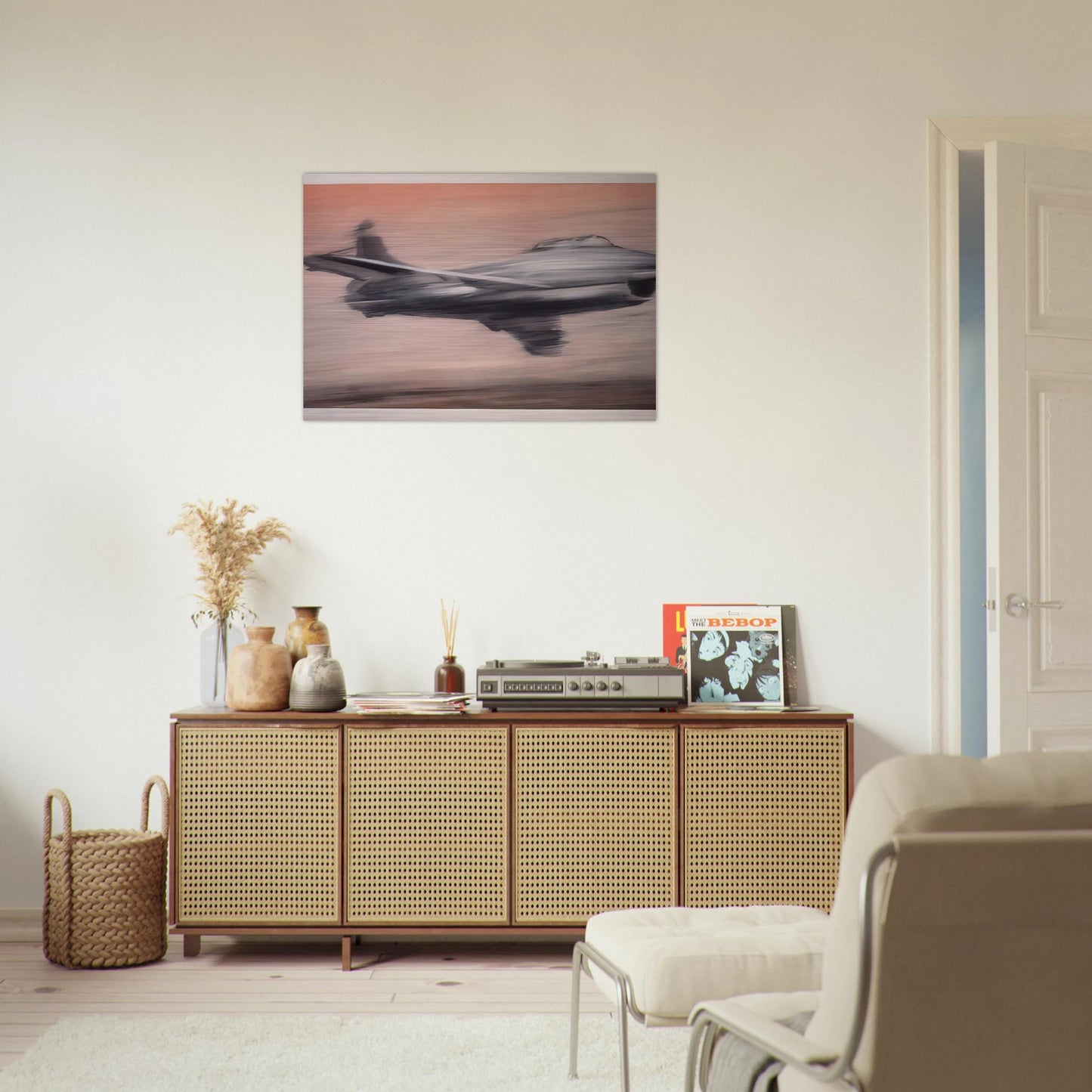 JET FIGHTER 1963 - Gerhard Richter Brushed Aluminum Print - 70x100 cm / 28x40 inches | Gerhard Richter Aluminum Print | Gerhard Richter Prints