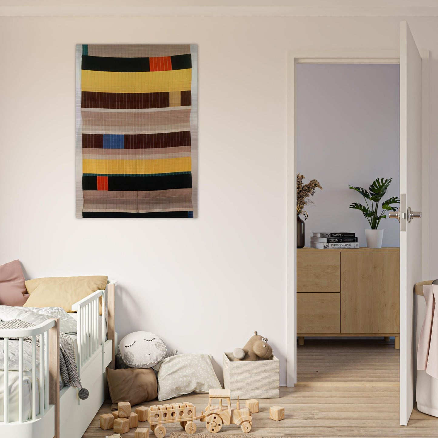 WALL HANGING 1925 1 - Anni Albers Brushed Aluminum Print - 70x100 cm / 28x40 inches | Anni Albers Aluminum Print | Anni Albers Prints