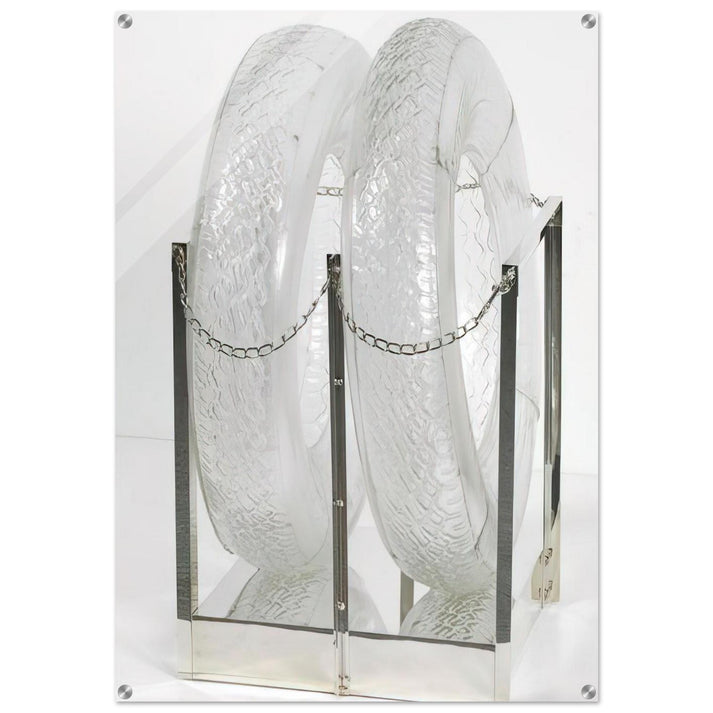 UNTITLED GLASS TIRES 1997 - Robert Rauschenberg Acrylic Print - 70x100 cm / 28x40″ inches | Robert Rauschenberg Wall Art | Robert Rauschenberg Prints