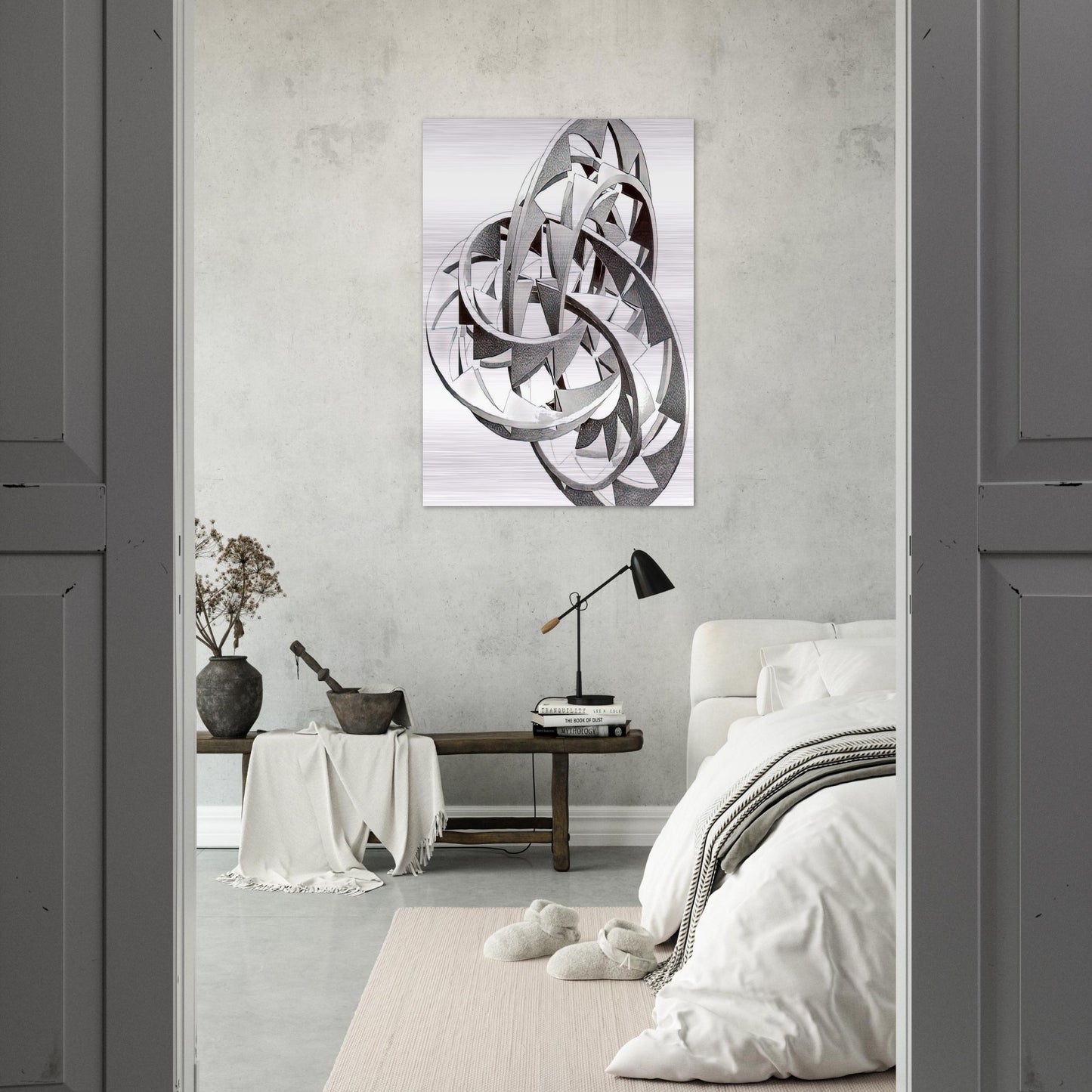 KNOT - MC Escher Brushed Aluminum Print - 70x100 cm / 28x40 inches | MC Escher Aluminum Print | MC Escher Prints