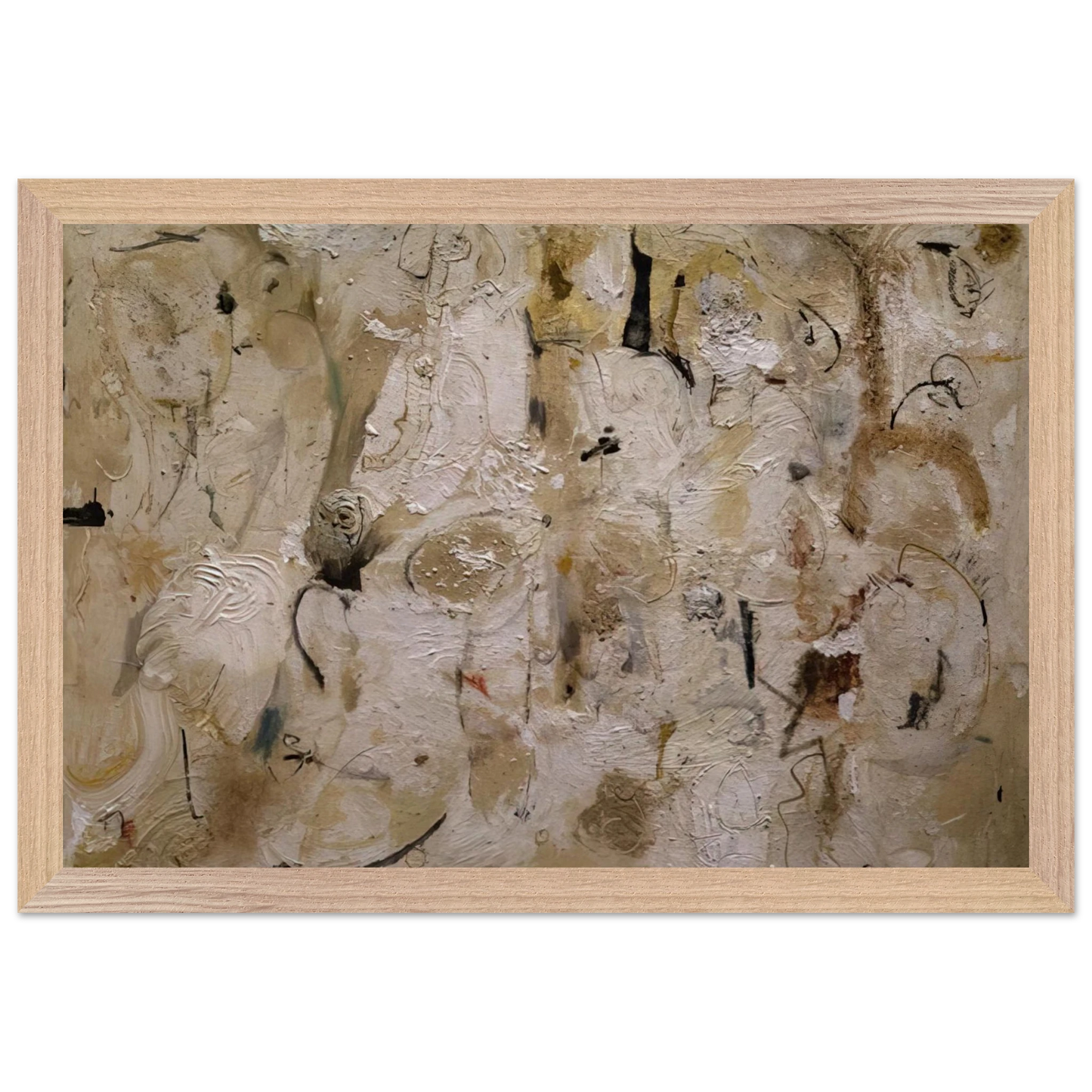 Helen Frankenthaler - Painted on 21st Street - 1951 Wall art - A1 (59.4 x 84.1  cm) - Premium Wooden Framed Poster With Fine Art Paper-canvas - Black frame