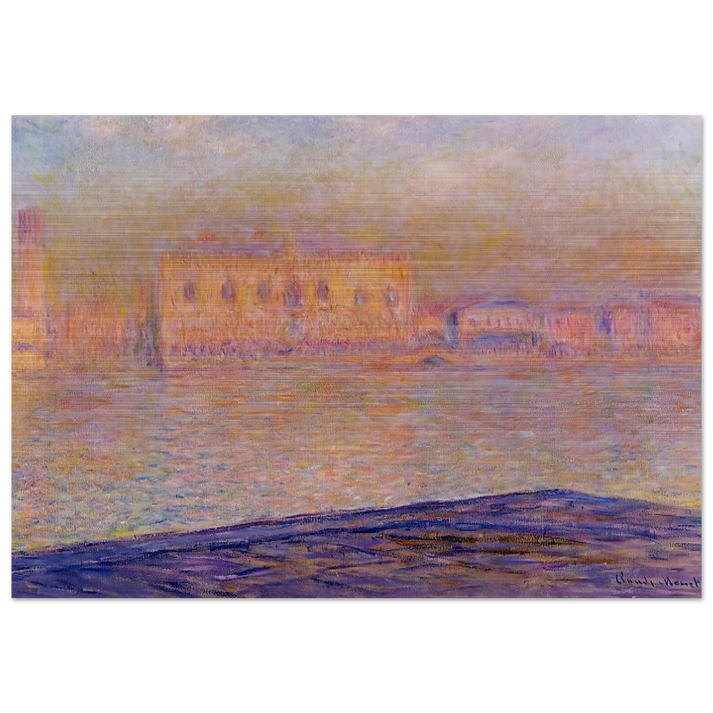 The Doges' Palace Seen from San Giorgio Maggiore - claude monet Brushed Aluminum Print - 70x100 cm / 28x40 inches | claude monet Aluminum Print | claude monet Prints