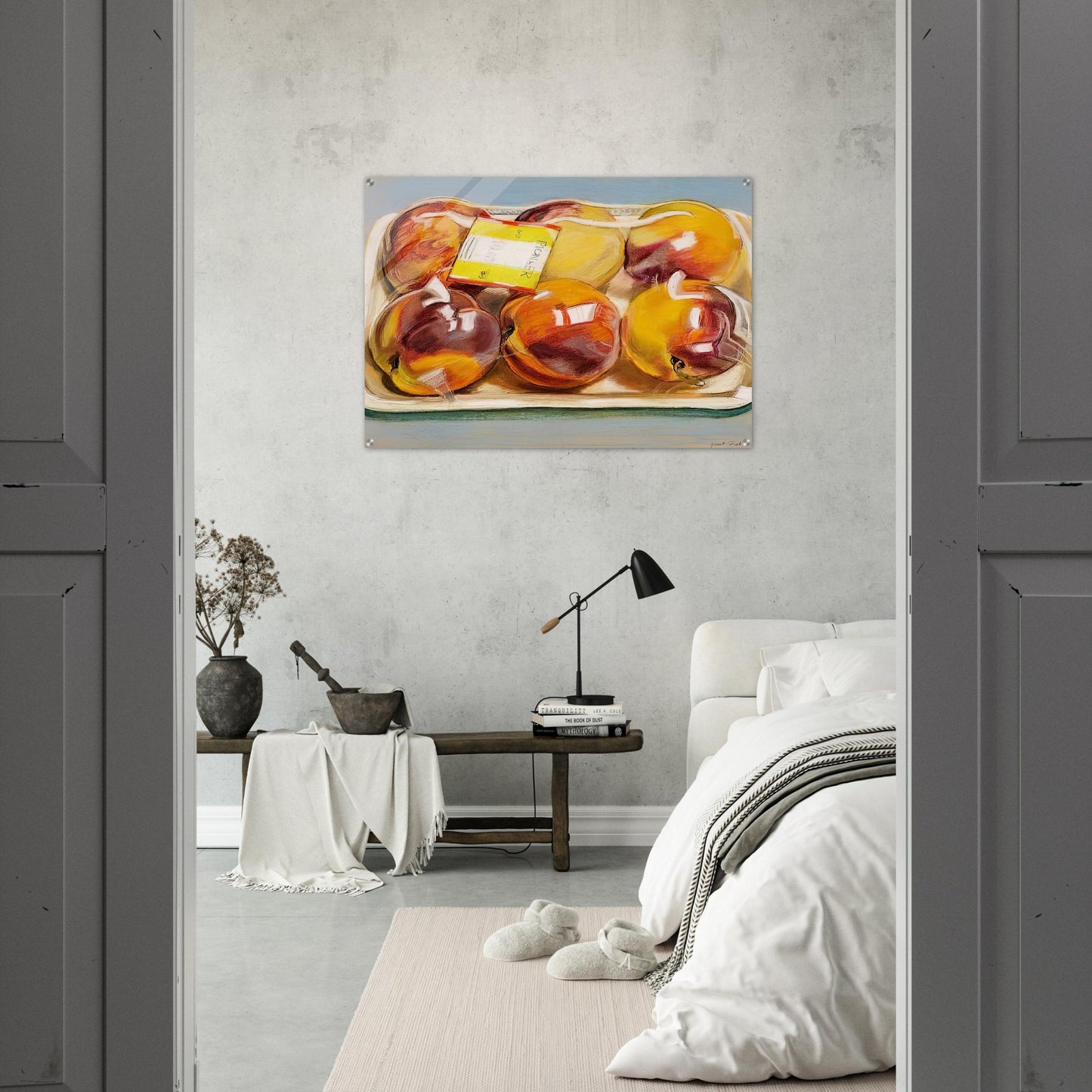 PEACHES 1971 - Janet Fish Acrylic Print - 70x100 cm / 28x40″ inches
