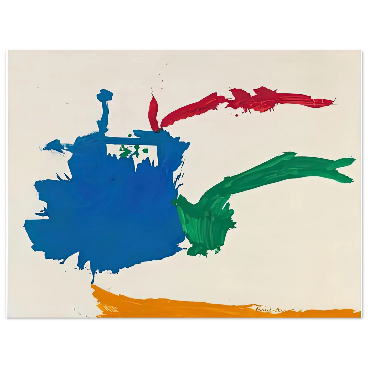Helen Frankenthaler - Italian Beach, 1960- Wall Art - 21x29.7 cm / 8x12" - Fine Art Poster-canvas - -