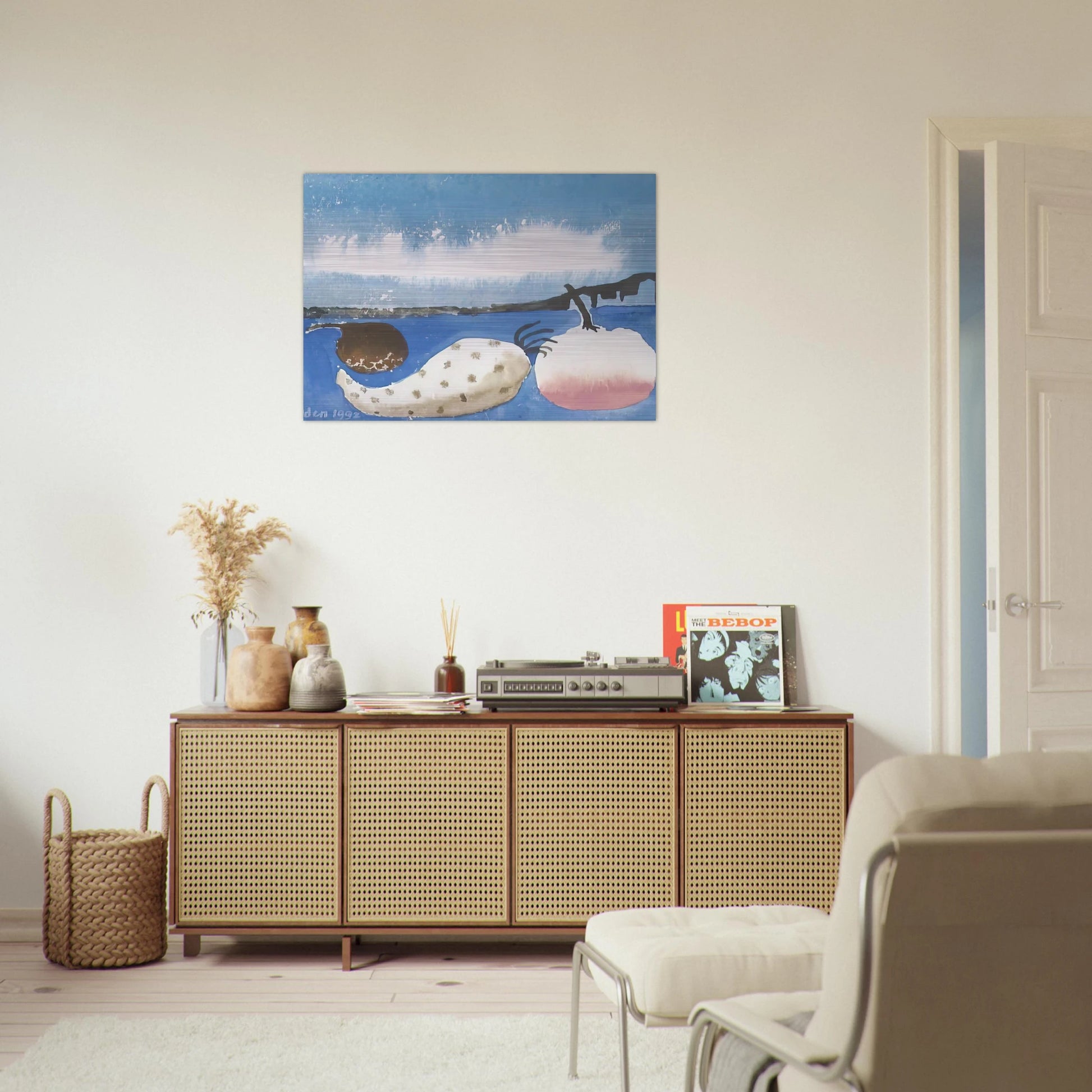Fruit by the shore - 1992 - Mary Fedden Brushed Aluminum Print - 70x100 cm / 28x40 inches | Mary Fedden Aluminum Print | Mary Fedden Prints