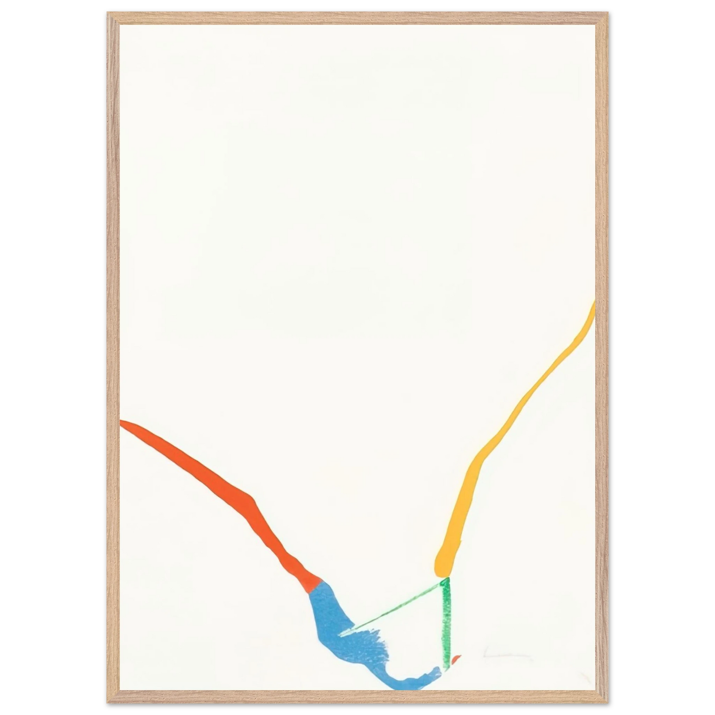 Helen Frankenthaler - What Red Lines Can Do - 1970 Wall art - 45x60 cm / 18x24 inches - Premium Wooden Framed Poster With Fine Art Paper-canvas - Black frame
