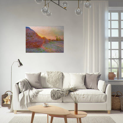 Haystacks - claude monet Brushed Aluminum Print - 70x100 cm / 28x40 inches | claude monet Aluminum Print | claude monet Prints