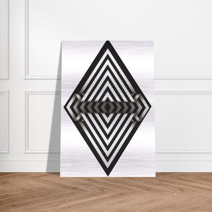 Panche I - 1970 - Omar Rayo Brushed Aluminum Print - 70x100 cm / 28x40 inches | Omar Rayo Aluminum Print | Omar Rayo Prints