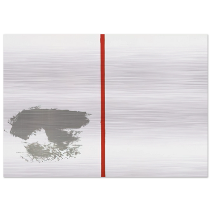 OHNE TITEL MIT ROTEM STRICH 1970 - BLINKY PALERMO Brushed Aluminum Print - 70x100 cm / 28x40 inches | BLINKY PALERMO Aluminum Print | BLINKY PALERMO Prints