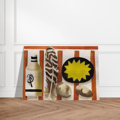 Feather and two stones - 2008 - Mary Fedden Brushed Aluminum Print - 70x100 cm / 28x40 inches | Mary Fedden Aluminum Print | Mary Fedden Prints