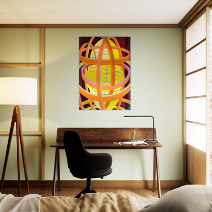 Trajans Edge II - Al Held Brushed Aluminum Print - 70x100 cm / 28x40 inches | Al Held Aluminum Print | Al Held Prints
