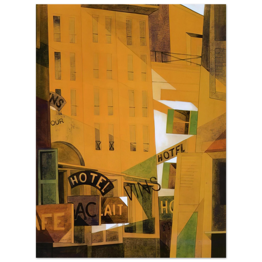 Charles Demuth - Hotel - 1921  75x100 cm / 30x40inches Fine Art Poster