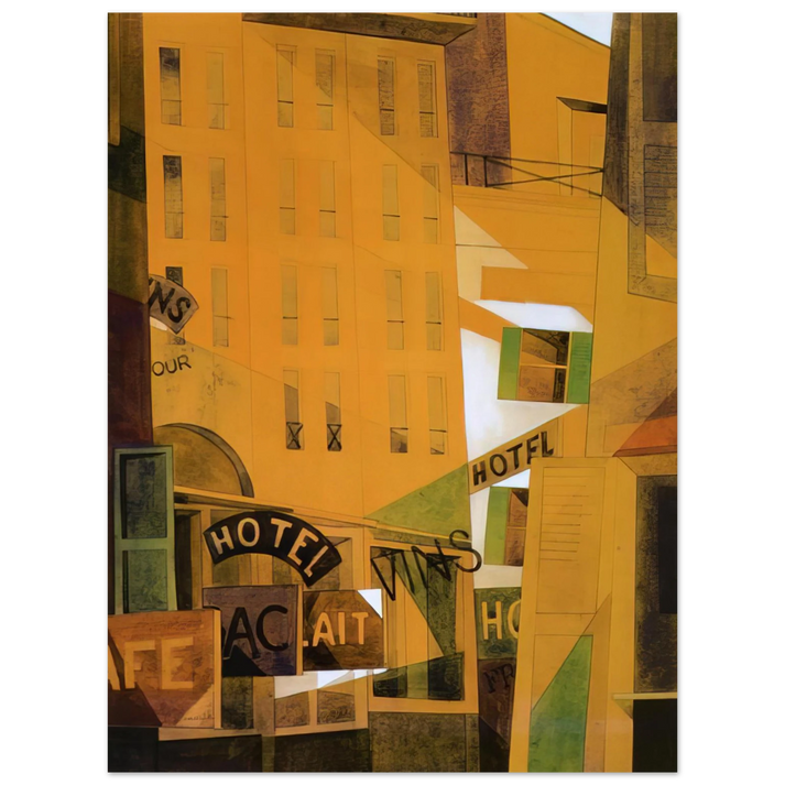 Charles Demuth - Hotel - 1921  75x100 cm / 30x40inches Fine Art Poster