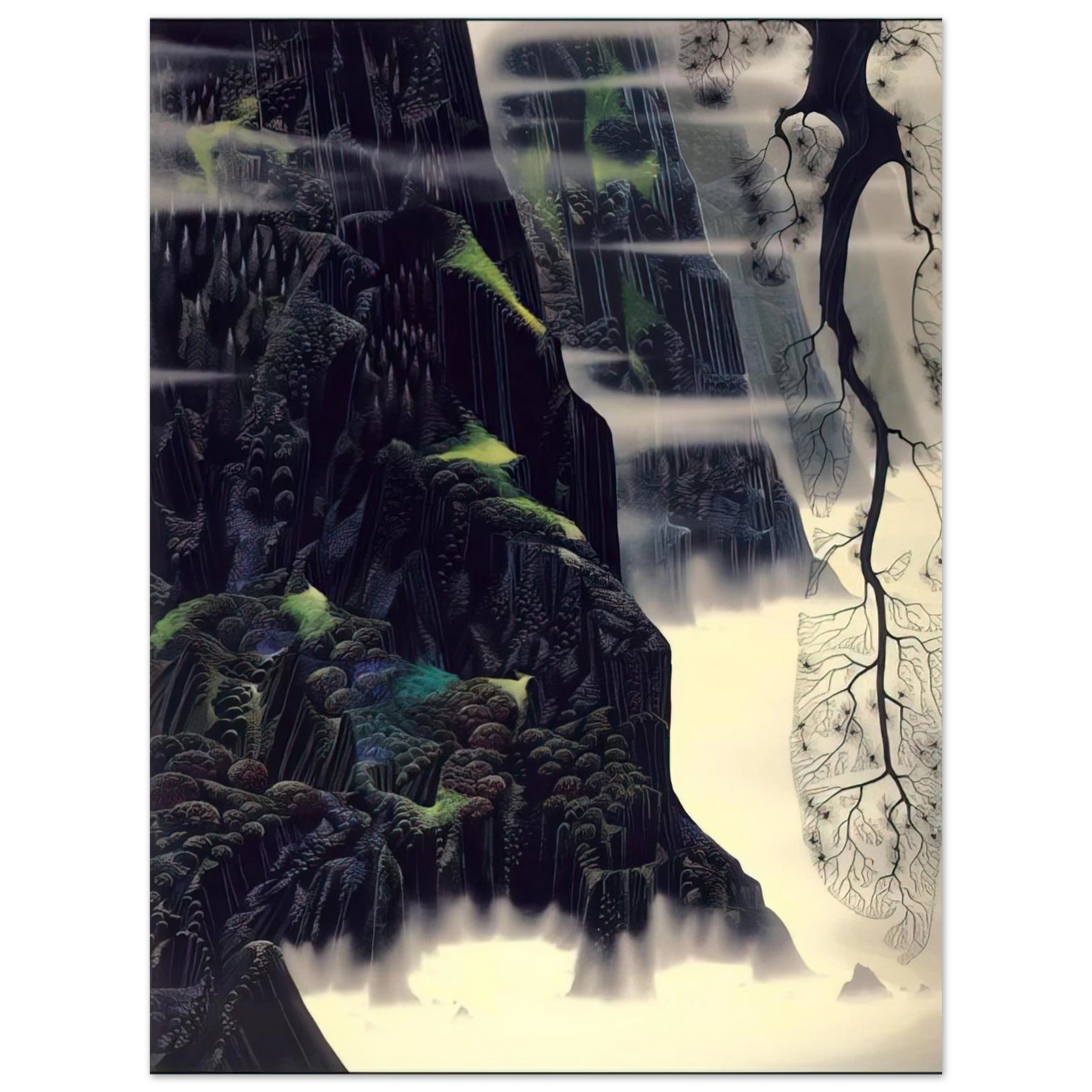 Eyvind Earle - Gray Dawn  75x100 cm / 30x40inches Fine Art Poster