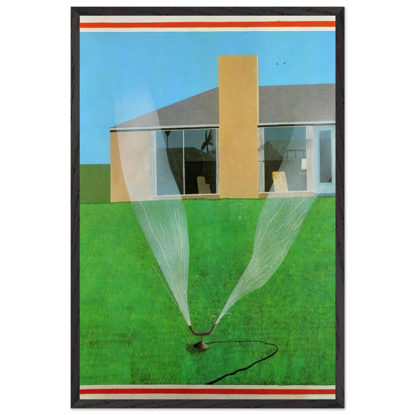 David Hockney - David Hockney Wall art - 27x35 cm / 11x14 inches - Premium Wooden Framed Poster With Fine Art Paper-canvas - White frame