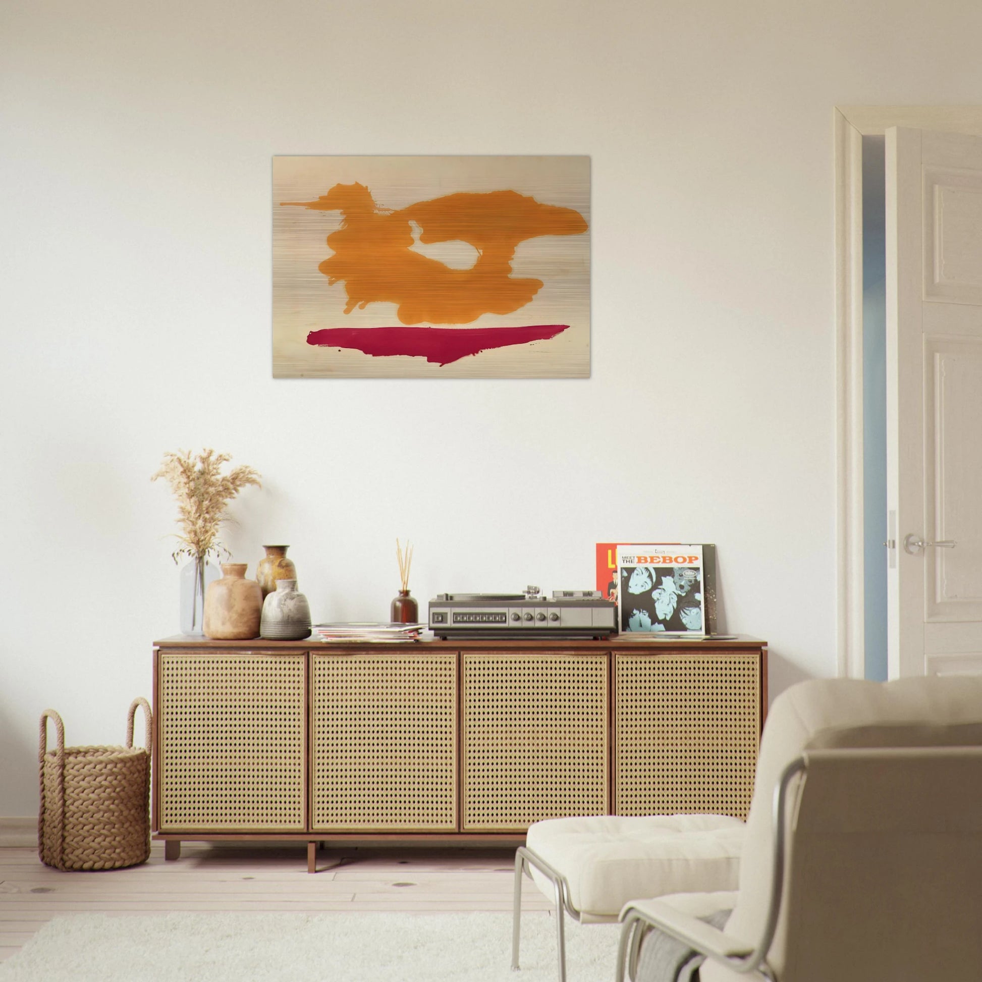 Only Orange - 1963 - Helen Frankenthaler Brushed Aluminum Print - 70x100 cm / 28x40 inches | Helen Frankenthaler Aluminum Print | Helen Frankenthaler Prints