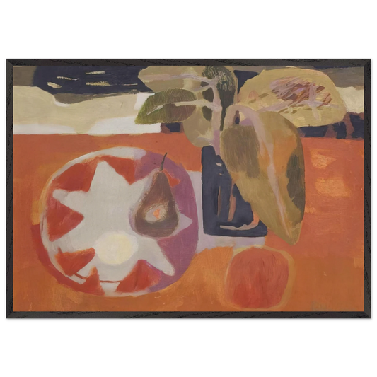 Leaves - 1963 - Mary Fedden 70x100 cm / 28x40 inches Framed Art Print – Black Wooden Frame