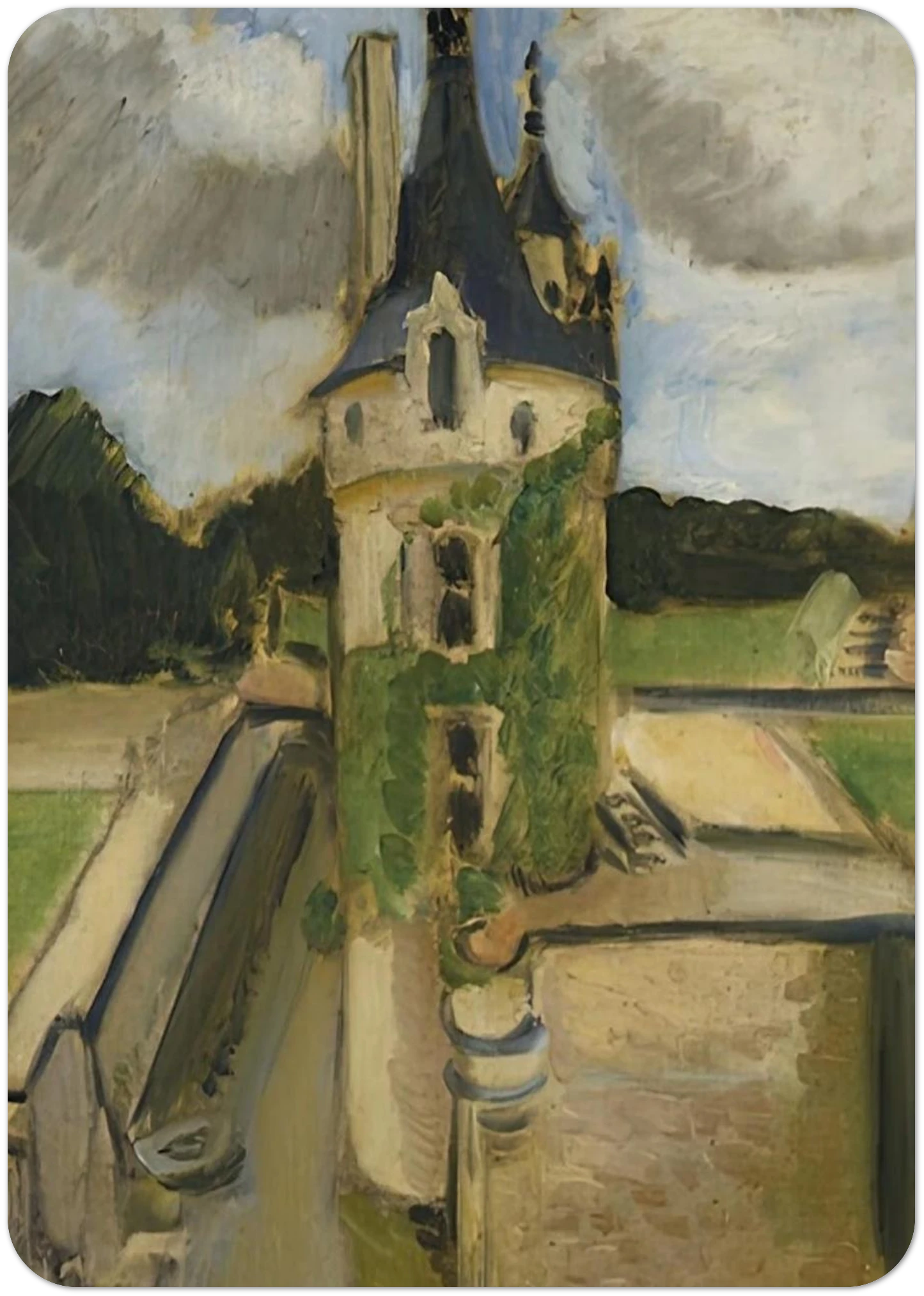 LLA TOUR DE CHENONCEAUX 1917 By Henri Matisse Pack of 10 Post Cards | Henri Matisse Post Cards | A6 (10.5 x 14.8 cm) - 4.1 x 5.8 inches