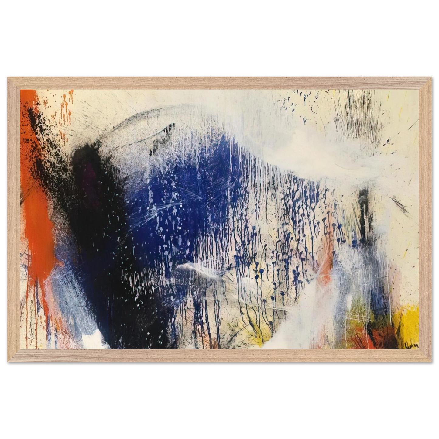 Helen Frankenthaler - Untitled - 1960 Wall art - 40x50 cm / 16x20 inches - Premium Wooden Framed Poster With Fine Art Paper-canvas - White frame