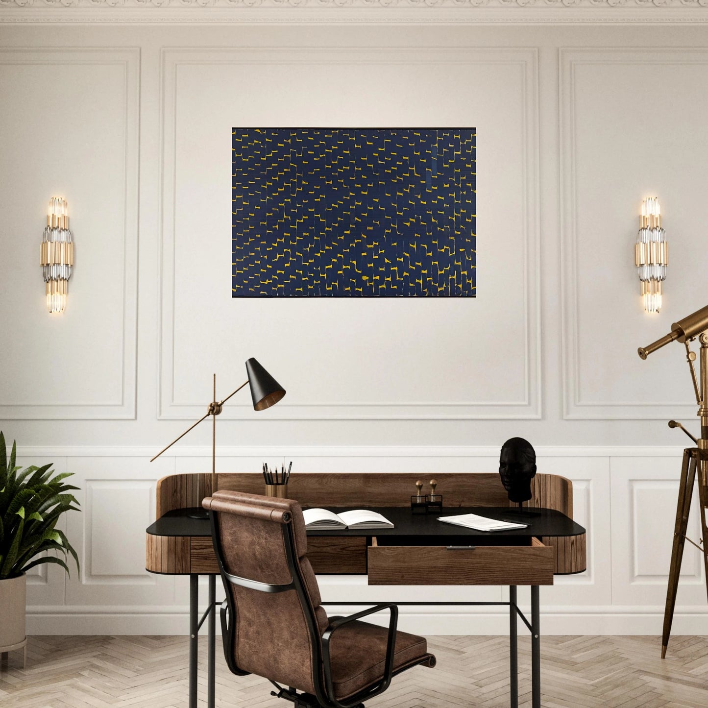 LATE NIGHT REFLECTIONS 1972 - Alma Woodsey Thomas Brushed Aluminum Print - 70x100 cm / 28x40 inches | Alma Woodsey Thomas Aluminum Print | Alma Woodsey Thomas Prints