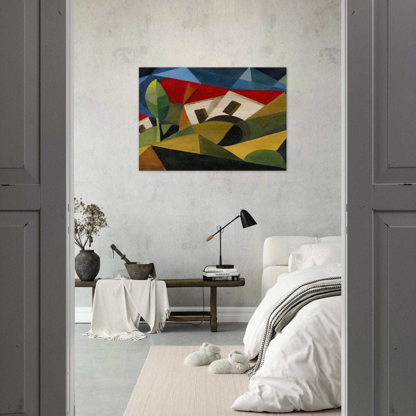 LANDSCAPE 1918 - Enrico Prampolini Brushed Aluminum Print - 70x100 cm / 28x40 inches | Enrico Prampolini Aluminum Print | Enrico Prampolini Prints