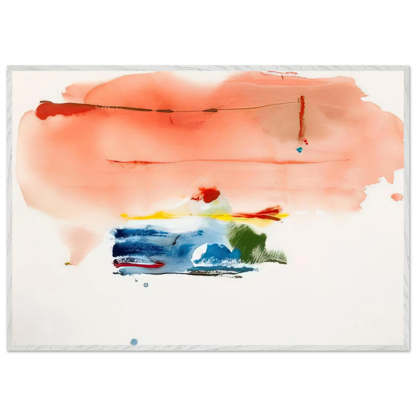 Helen Frankenthaler - Santa Fe II - 1986 Wall art - 50x70 cm / 20x28 inches - Premium Wooden Framed Poster With Fine Art Paper-canvas - Black frame