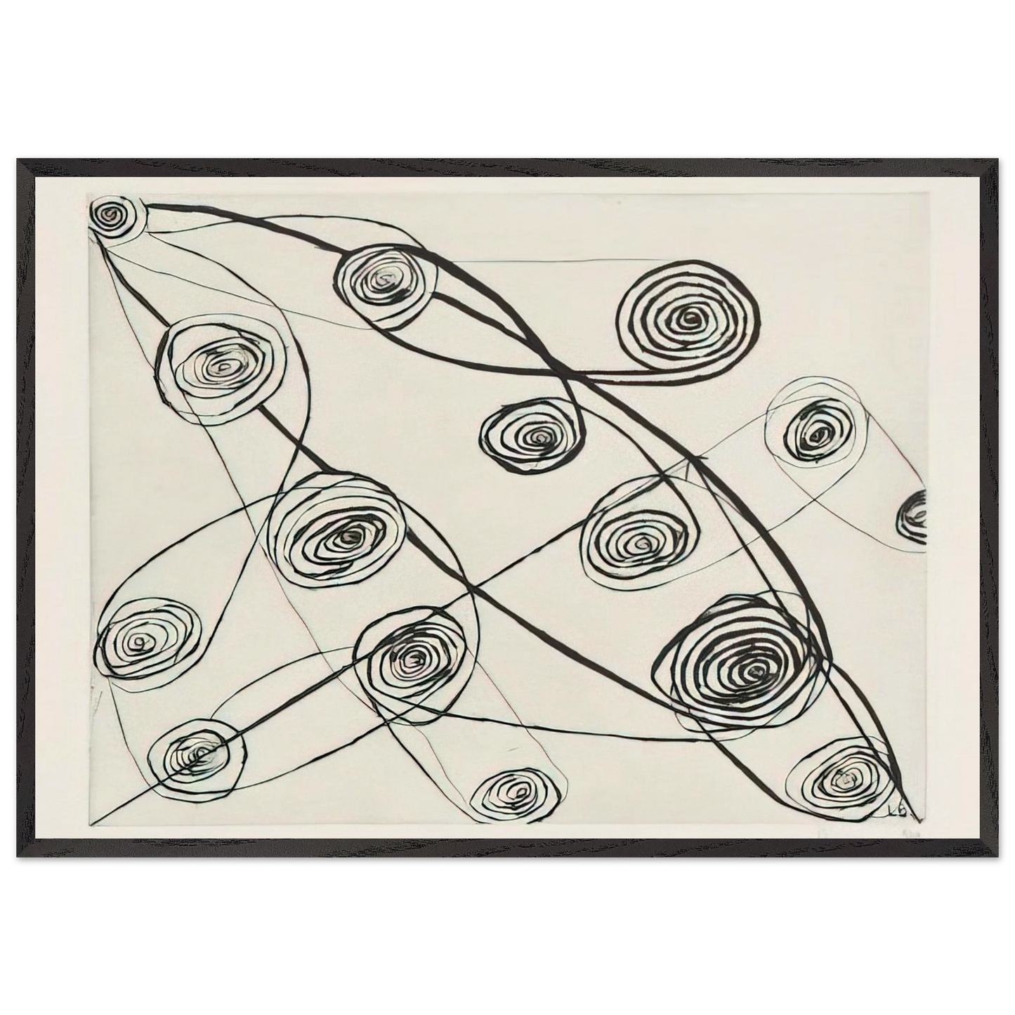UNTITLED 1991 N1 - Louise Bourgeois 70x100 cm / 28x40 inches Framed Art Print – Black Wooden Frame