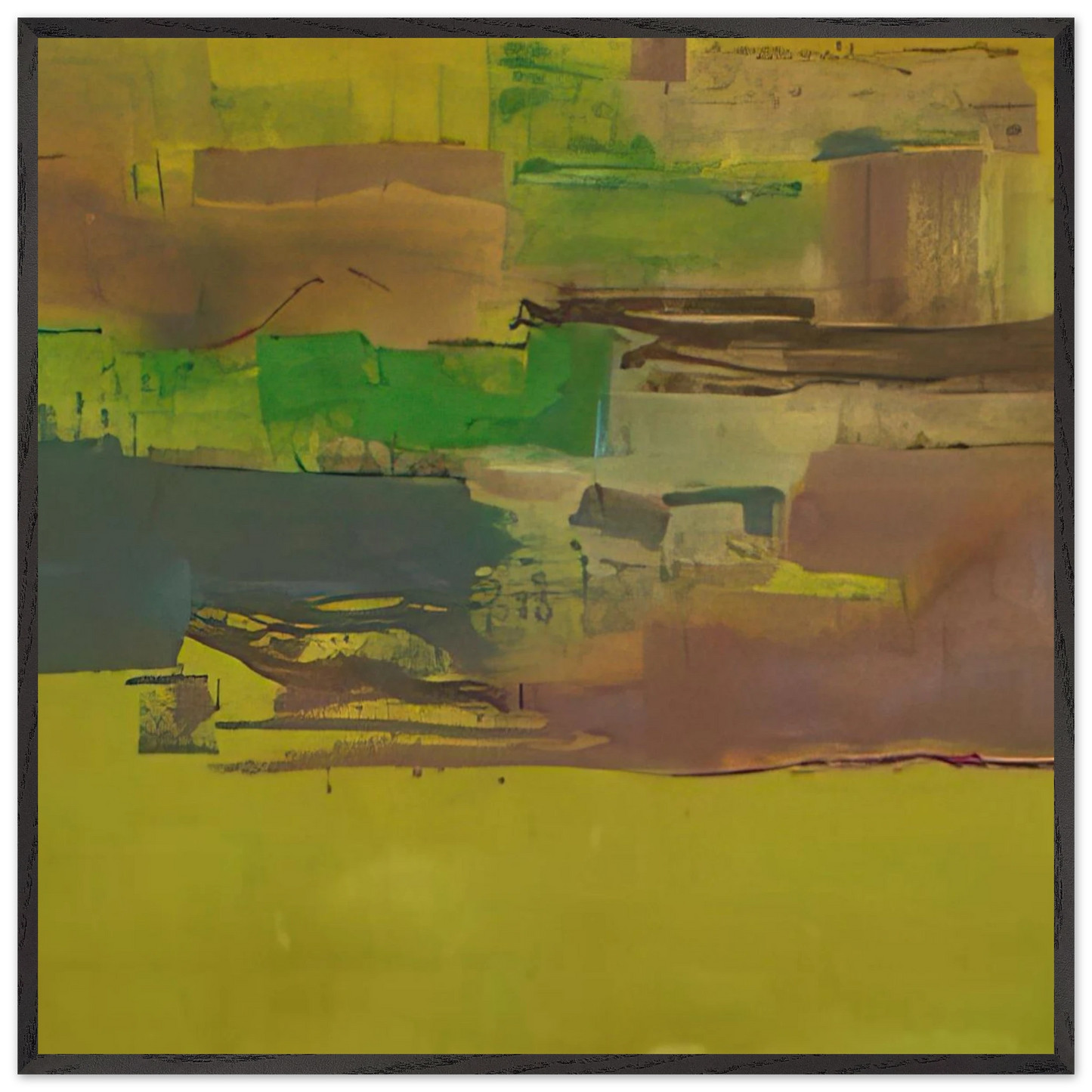 Helen Frankenthaler - August Deep - 1978 Wall art - 50x70 cm / 20x28 inches - Premium Wooden Framed Poster With Fine Art Paper-canvas - Wood frame