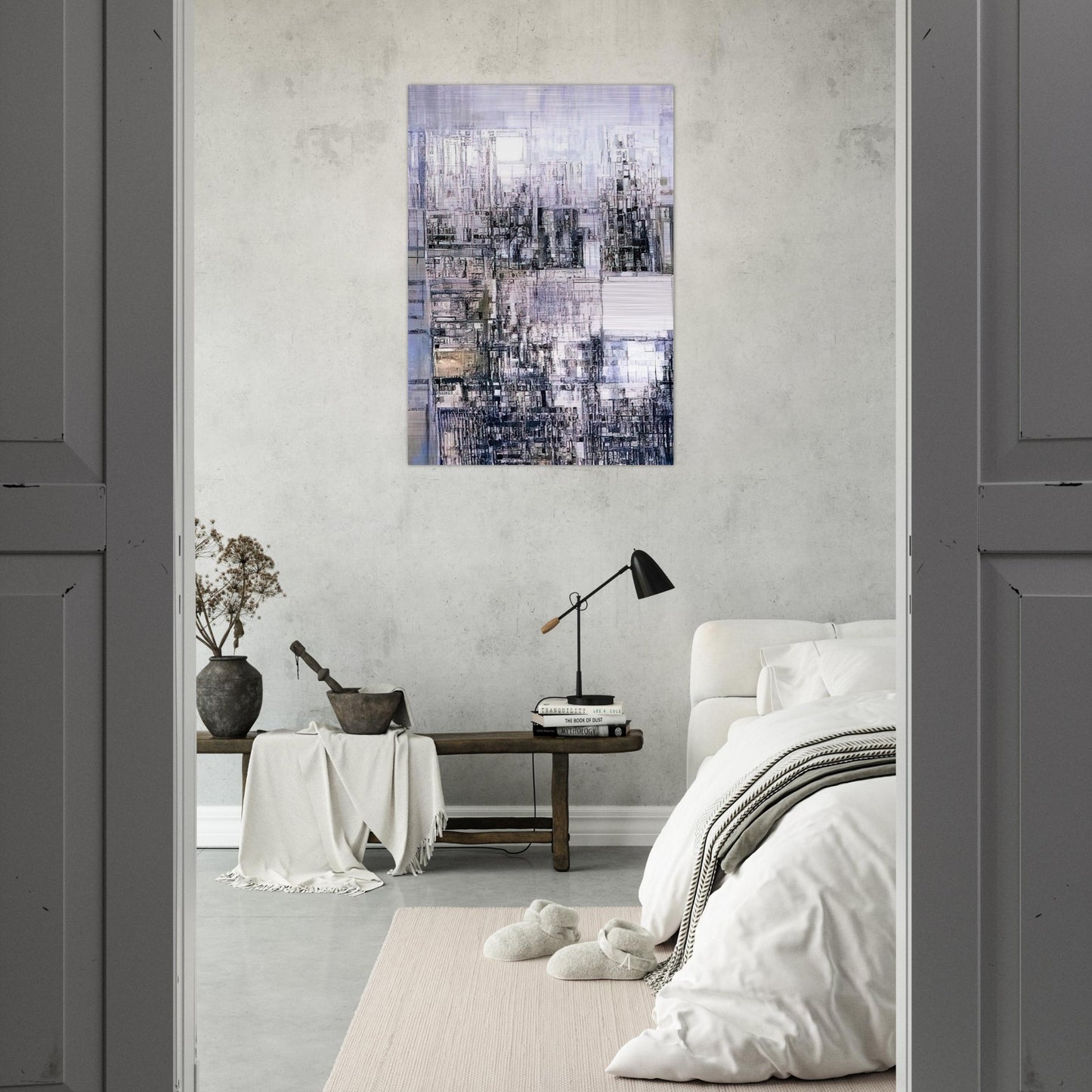 New Amsterdam II - 1970 - Maria Helena Vieira da Silva Brushed Aluminum Print - 70x100 cm / 28x40 inches | Maria Helena Vieira da Silva Aluminum Print | Maria Helena Vieira da Silva Prints