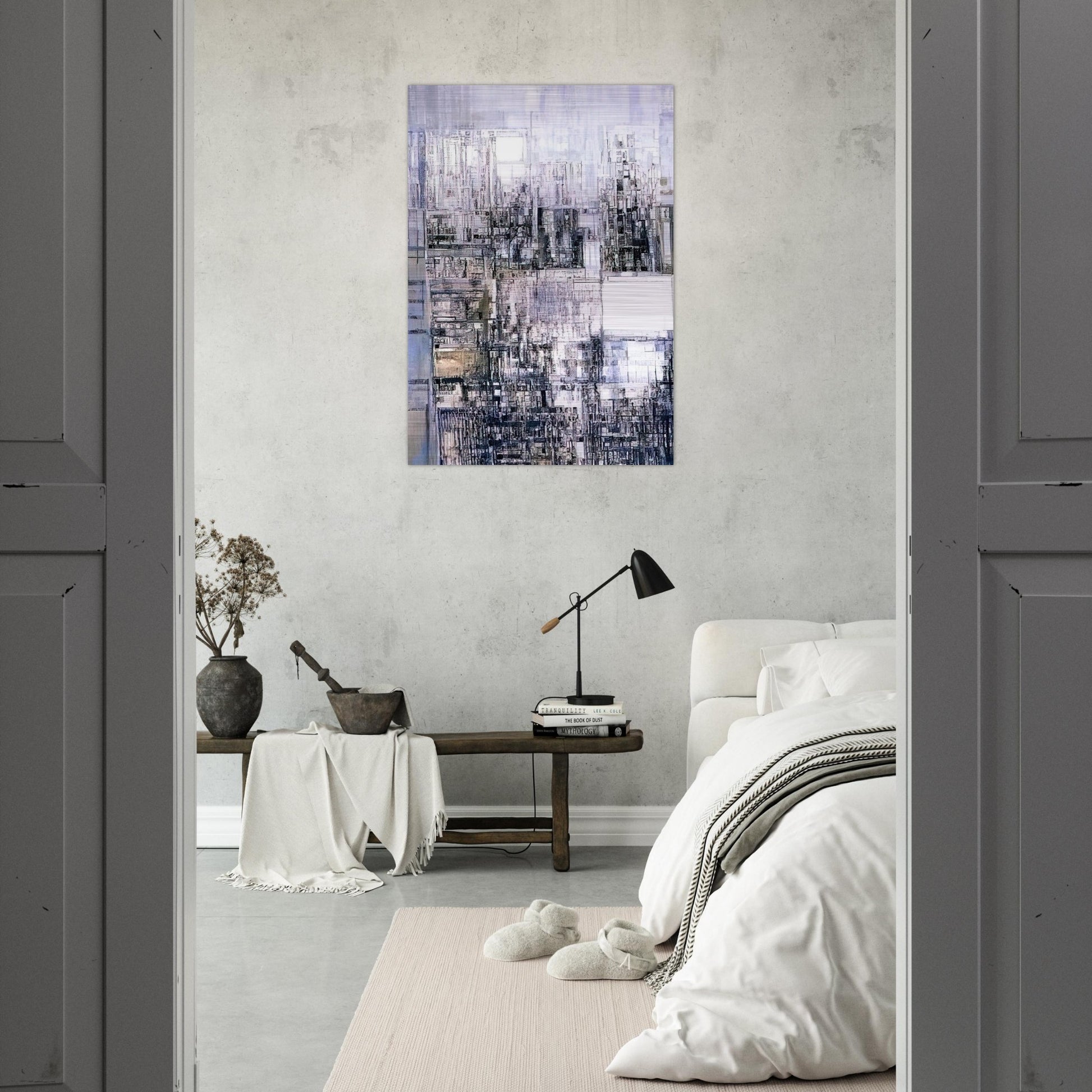 New Amsterdam II - 1970 - Maria Helena Vieira da Silva Brushed Aluminum Print - 70x100 cm / 28x40 inches | Maria Helena Vieira da Silva Aluminum Print | Maria Helena Vieira da Silva Prints