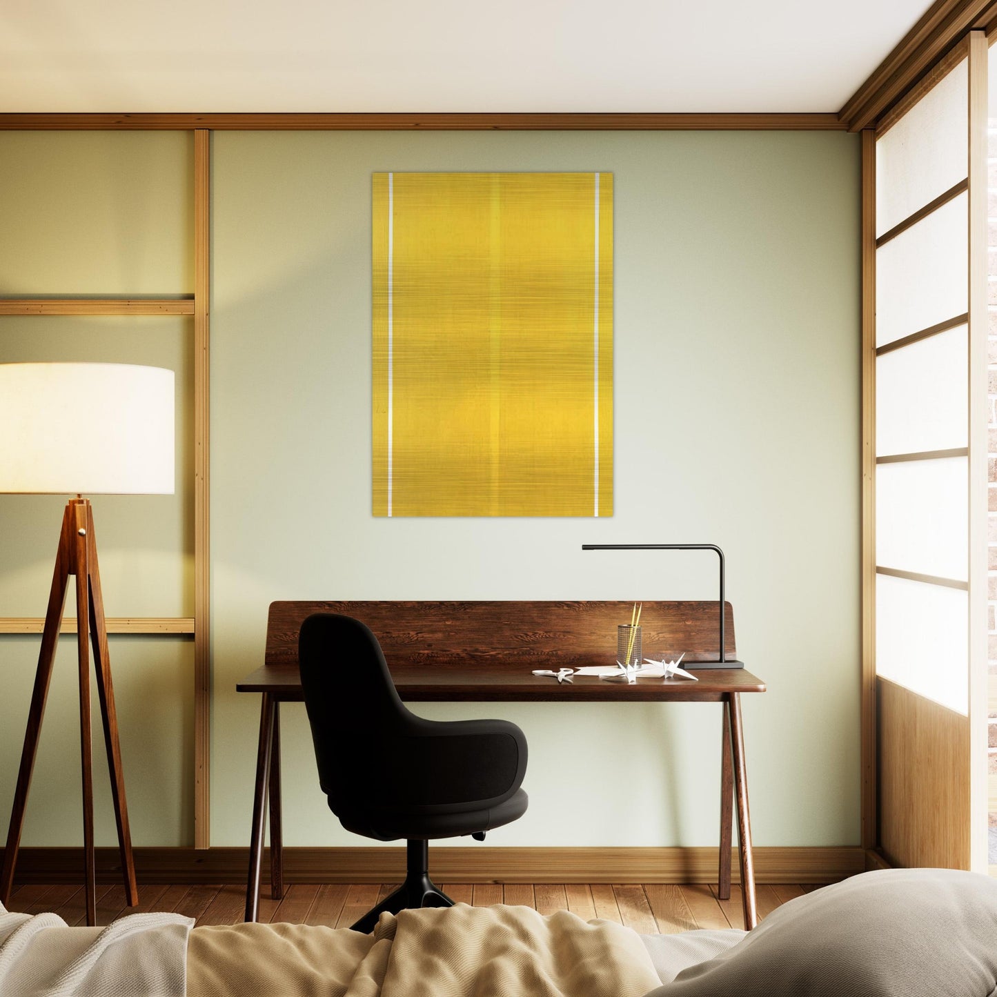 Yellow Painting - Barnett Newman Brushed Aluminum Print - 70x100 cm / 28x40 inches | Barnett Newman Aluminum Print | Barnett Newman Prints