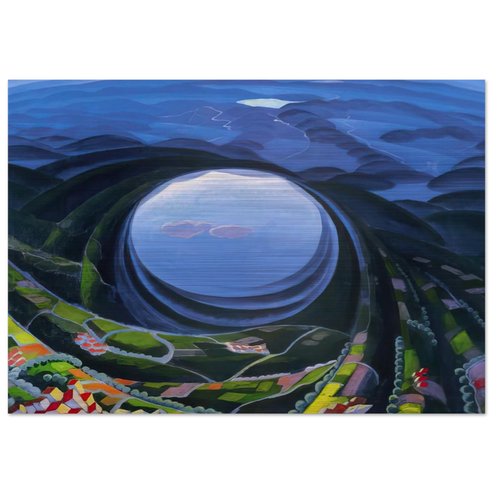 Primavera Umbria - 1923 - Gerardo Dottori Brushed Aluminum Print - 70x100 cm / 28x40 inches | Gerardo Dottori Aluminum Print | Gerardo Dottori Prints