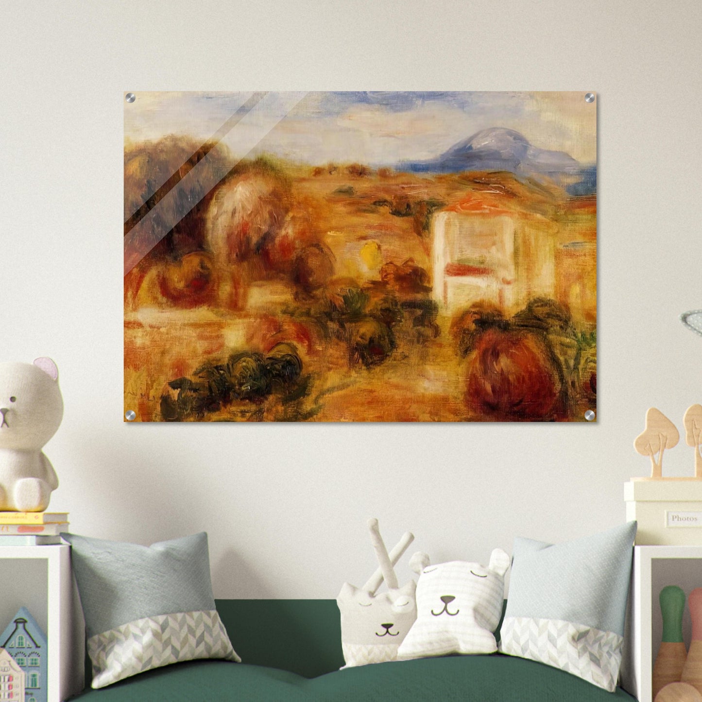 Landscape with White House - Pierre-Auguste Renoir Acrylic Print - 70x100 cm / 28x40″ inches