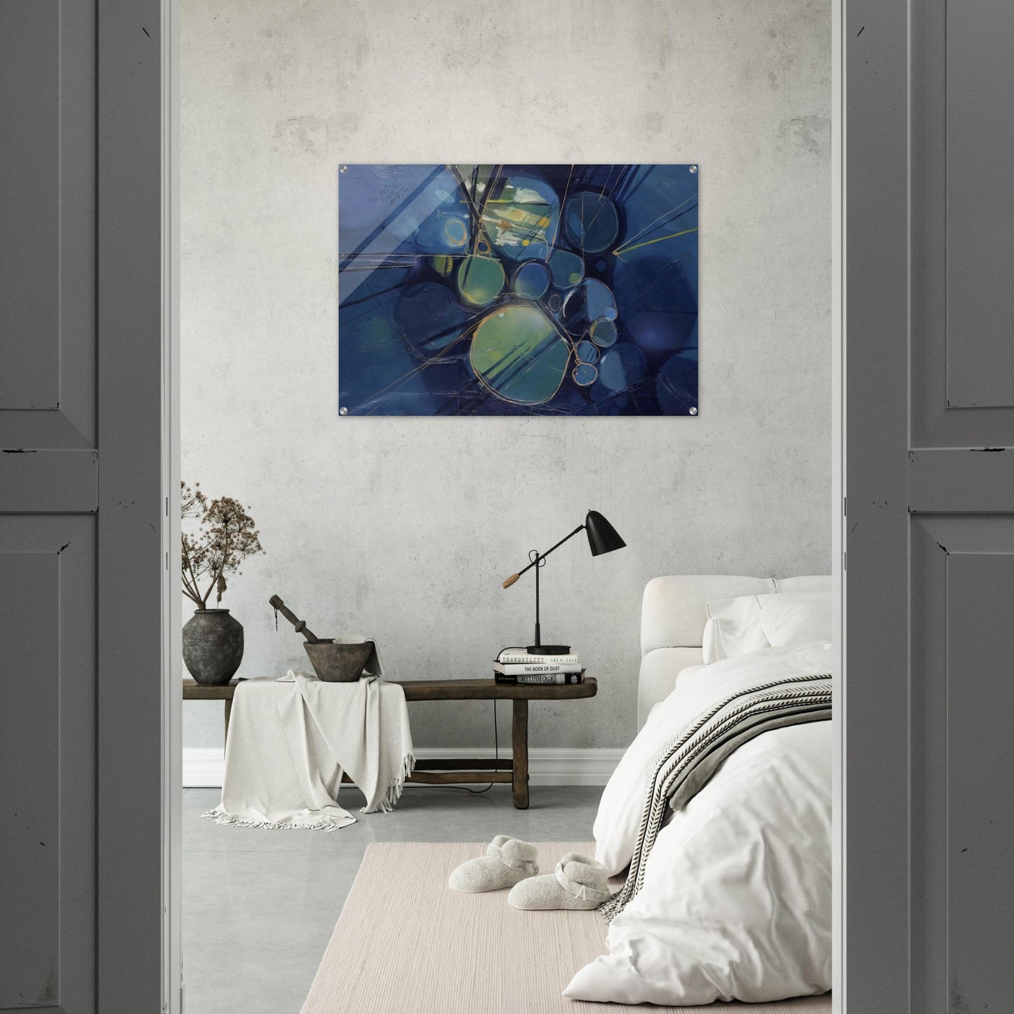 Green Abstract - 1966 - Gebre Kristos Desta Acrylic Print - 70x100 cm / 28x40″ inches
